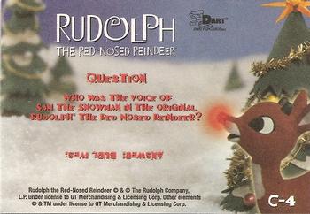 2001 Dart Rudolph the Red-Nosed Reindeer Test Issue - Holofoil Original Cartoons #C4 Who was the voice of Sam the Showman… Back