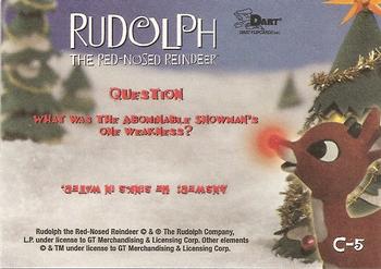 2001 Dart Rudolph the Red-Nosed Reindeer Test Issue - Holofoil Original Cartoons #C5 What was the Abominable Snowman's… Back