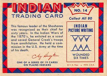 1959 Fleer Plains Indians (R730-2) #14 Chief Washakie Back