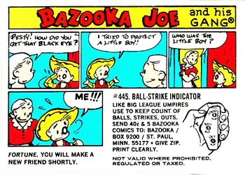 1972 Topps Bazooka Joe and His Gang #NNO Fortune. You will make a new friend shortly. Front