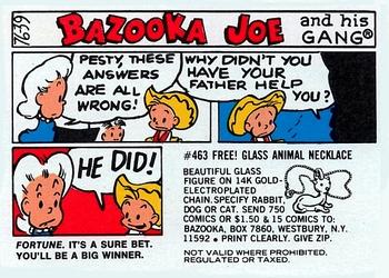 1976 Topps Bazooka Joe and His Gang #76-39 Fortune. It's a sure bet. You'll be a big winner. Front