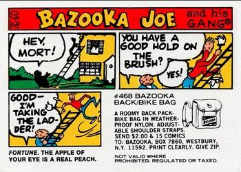 1976 Topps Bazooka Joe and His Gang #76-60 Fortune. The apple of your eye is a real peach. Front