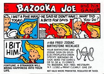 1976 Topps Bazooka Joe and His Gang #76-17 Fortune. A stranger will bring happiness into your life. Front