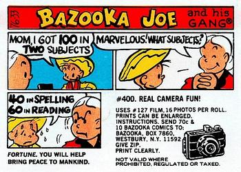 1976 Topps Bazooka Joe and His Gang #76-33 Fortune. You will help bring peace to mankind. Front