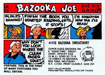 1976 Topps Bazooka Joe and His Gang #76-36 Fortune. This is the first of many fortunes you will obtain. Front