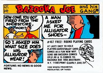 1976 Topps Bazooka Joe and His Gang #76-51 Fortune: No news is good news. Front