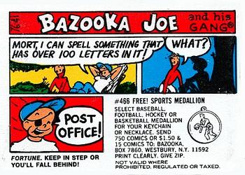 1976 Topps Bazooka Joe and His Gang #76-41 Fortune. Keep in step or you'll fall behind! Front