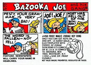 1976 Topps Bazooka Joe and His Gang #76-59 Fortune. Newspapers will carry your name in headlines. Front