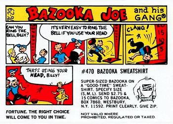 1976 Topps Bazooka Joe and His Gang #76-29 Fortune. The right choice will come to you in time. Front