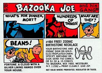 1976 Topps Bazooka Joe and His Gang #76-38 Fortune. A cloud with a silver lining hangs over your house. Front