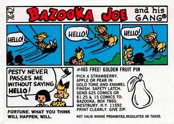 1976 Topps Bazooka Joe and His Gang #76-42 Fortune. What you think will happen, will. Front