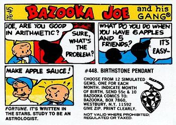 1976 Topps Bazooka Joe and His Gang #76-45 Fortune. It’s written in the stars. Front