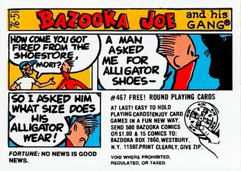 1976 Topps Bazooka Joe and His Gang #76-51 Fortune: No news is good news. Front