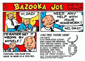 1976 Topps Bazooka Joe and His Gang #76-65 Fortune. The plan you have in mind is a yes-yes. Front