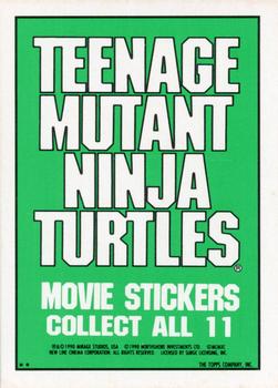 1990 Topps Teenage Mutant Ninja Turtles: The Movie - Stickers #1 Splinter Back