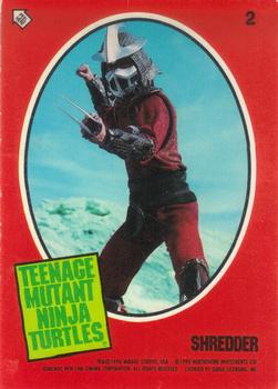 1990 Topps Teenage Mutant Ninja Turtles: The Movie - Stickers #2 Shredder Front