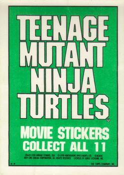 1990 Topps Teenage Mutant Ninja Turtles: The Movie - Stickers #3 April Back