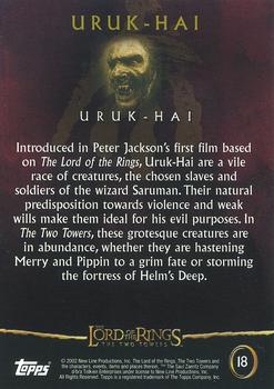 2002 Topps Lord of the Rings: The Two Towers #18 Uruk-Hai Back