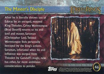 2002 Topps Lord of the Rings: The Two Towers #46 The Master's Disciple Back