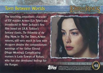 2002 Topps Lord of the Rings: The Two Towers #48 Torn Between Worlds Back