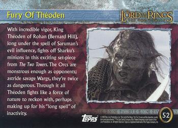 2002 Topps Lord of the Rings: The Two Towers #52 Fury Of Théoden Back