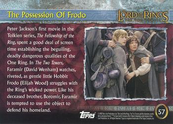2002 Topps Lord of the Rings: The Two Towers #57 The Possession Of Frodo Back