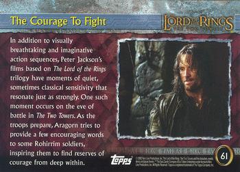2002 Topps Lord of the Rings: The Two Towers #61 The Courage To Fight Back