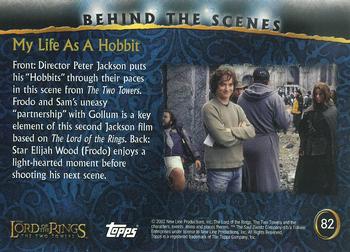 2002 Topps Lord of the Rings: The Two Towers #82 My Life As A Hobbit Back