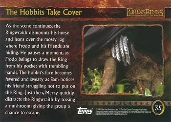 2001 Topps Lord of the Rings: The Fellowship of the Ring #35 The Hobbits Take Cover Back