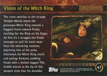 2001 Topps Lord of the Rings: The Fellowship of the Ring #47 Vision of the Witch King Back