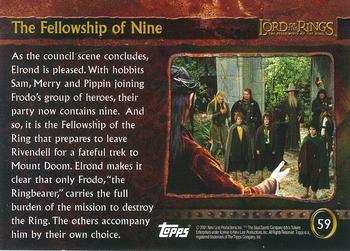 2001 Topps Lord of the Rings: The Fellowship of the Ring #59 The Fellowship of Nine Back