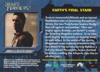 2007 Topps Transformers Movie #60 Earth's Final Stand Back