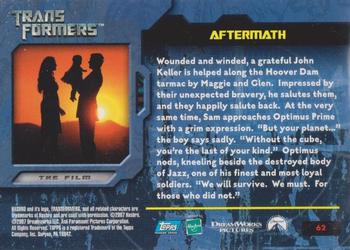 2007 Topps Transformers Movie #62 Aftermath Back