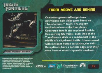 2007 Topps Transformers Movie #73 From Above and Behind Back