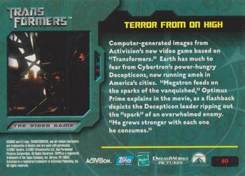 2007 Topps Transformers Movie #80 Terror from On High Back