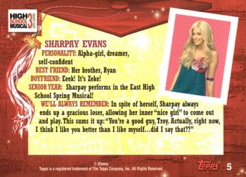 2008 Topps High School Musical 3: Senior Year #5 Sharpay Evans Back