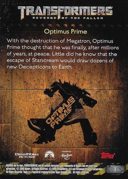 2009 Topps Transformers: Revenge of the Fallen #1 Optimus Prime Back