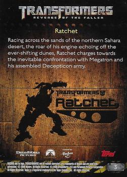 2009 Topps Transformers: Revenge of the Fallen #3 Ratchet Back