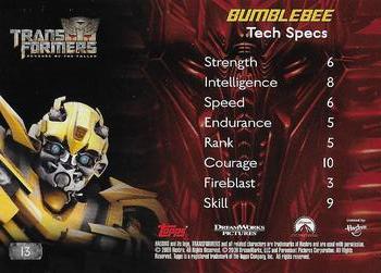 2009 Topps Transformers: Revenge of the Fallen #13 Bumblebee Back