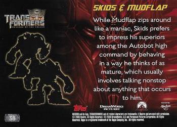 2009 Topps Transformers: Revenge of the Fallen #38 Skids & Mudflap: While Mudflap zips around lik Back