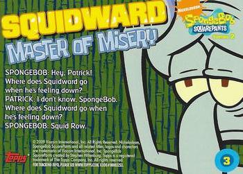 2009 Topps SpongeBob SquarePants Series 2 #3 Squidward: Master of Misery Back