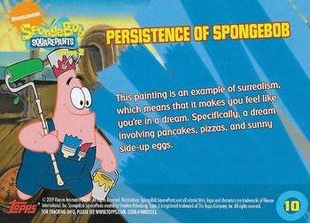 2009 Topps SpongeBob SquarePants Series 2 #10 Persistence of SpongeBob Back