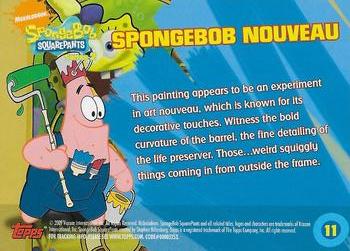 2009 Topps SpongeBob SquarePants Series 2 #11 Krabby Patty / SpongeBob Nouveau Back