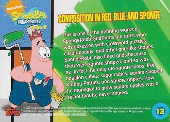 2009 Topps SpongeBob SquarePants Series 2 #13 Composition in Red, Blue and Sponge Back
