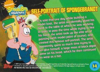 2009 Topps SpongeBob SquarePants Series 2 #14 Self-Portrait of SpongeBrandt Back