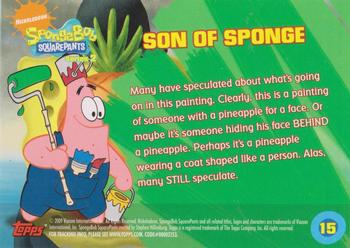 2009 Topps SpongeBob SquarePants Series 2 #15 Son of Sponge Back