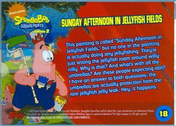 2009 Topps SpongeBob SquarePants Series 2 #18 Sunday Afternoon in Jellyfish Fields Back