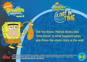 2009 Topps SpongeBob SquarePants Series 2 #52 Lost in Time Back