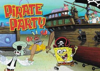 2009 Topps SpongeBob SquarePants Series 2 #61 Pirate Party Front
