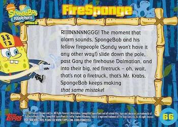 2009 Topps SpongeBob SquarePants Series 2 #66 FireSponge Back